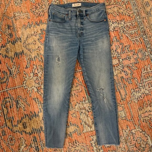Madewell Denim - Madewell Distressed Jeans 9" High Rise Skinny